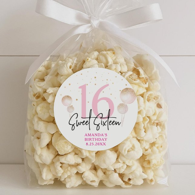 Dulces 16 Pegatinas de cumpleaños por favores y re (Subido por el creador)