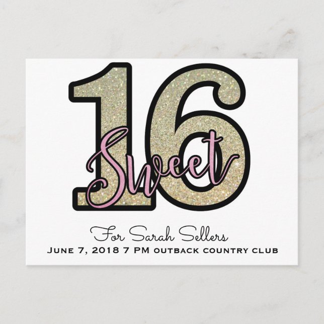 Dulces 16 postales (Anverso)