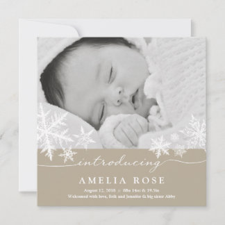 Dulces copos de nieve | Invitación del bebé