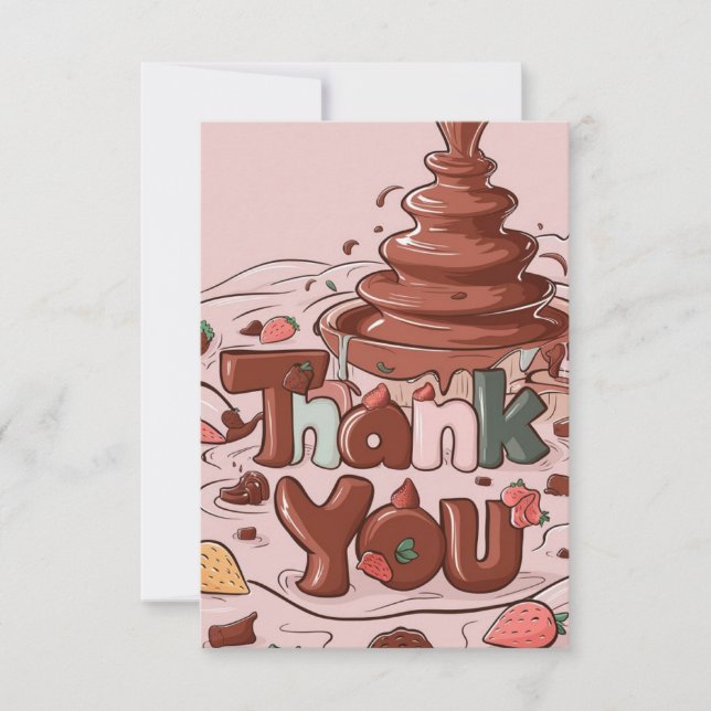 Dulces de bienvenida Chocolate tarjeta de agradeci (Anverso)