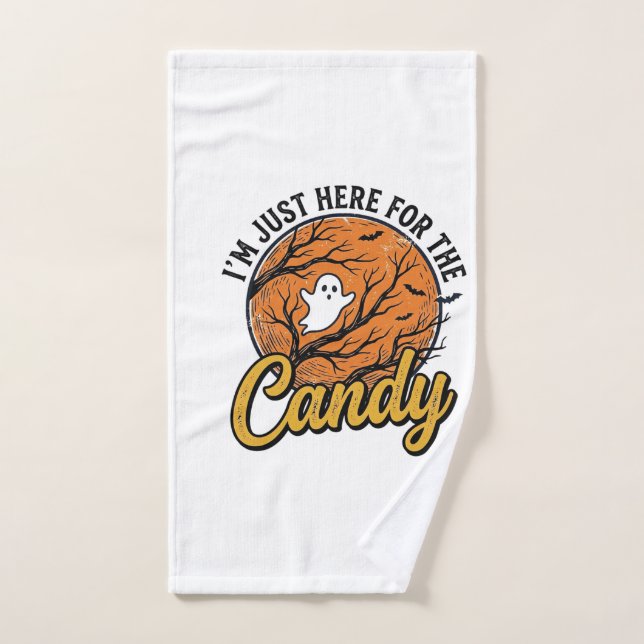 Dulces de Halloween Fantasma Diseño Vectorial Vint (Toalla de mano)