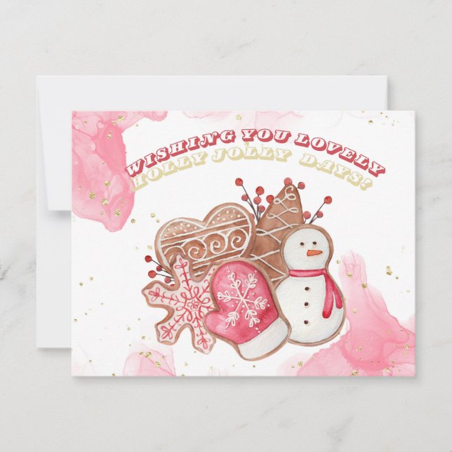 Dulces de Navidad en acuarela (Anverso)