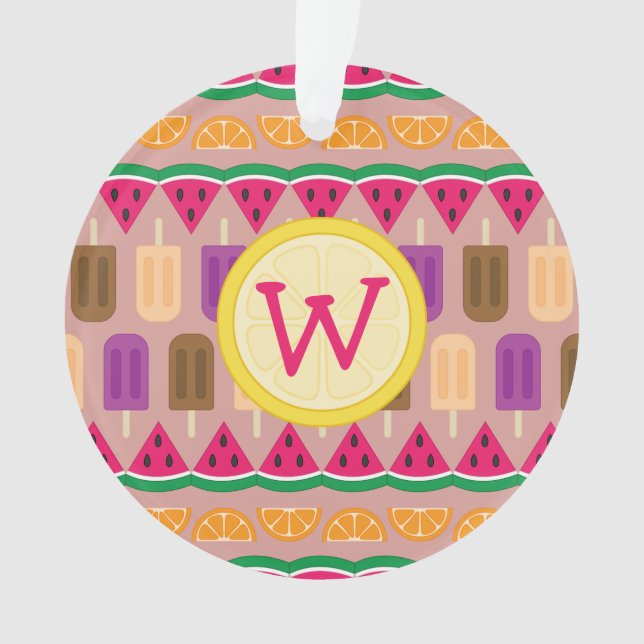 Dulces de verano Ornamento acrílico (Anverso)