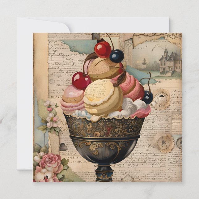 Dulces Deliciosos Collage Vintage  (Anverso)