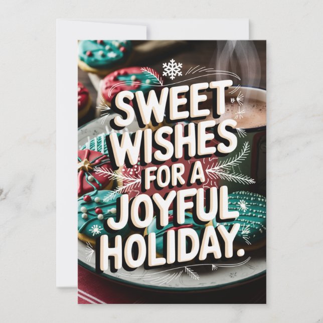 Dulces deseos - Tarjeta de Navidades (Anverso)