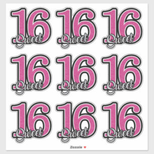 Dulces dieciséis Pegatinas