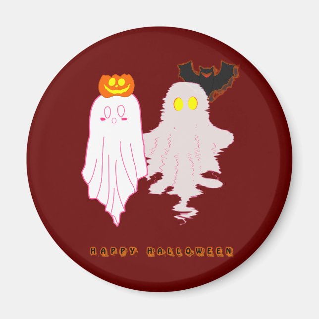 Dulces Fantasmas Bebés Imán de Halloween (Frente)