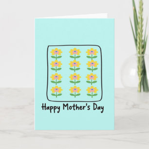 Dulces flores para el día de la madre tarjeta