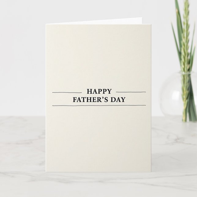 Dulces líneas de tarjeta del Día del Padre (Anverso)
