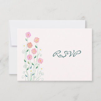 Dulces Margaritas Campestres Tarjeta de RSVP de Bo
