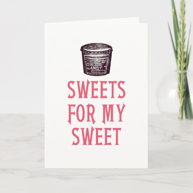 Dulces para mi dulce tarjeta El día de San Valentí (Anverso)