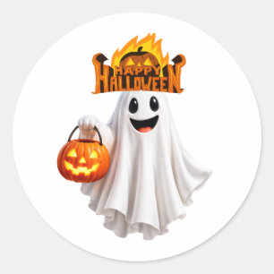 Dulces Pegatinas de Fantasmas Feliz Halloween - Tr