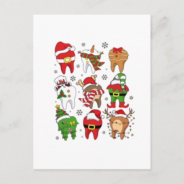 Dulces Personajes Dentales de Navidad Fun Holiday (Anverso)