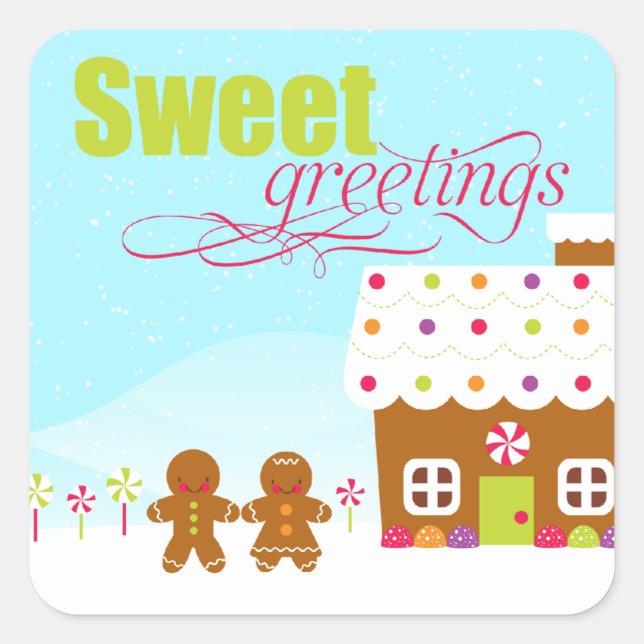 Dulces saludos a los pegatinas de la casa de jengi (Anverso)