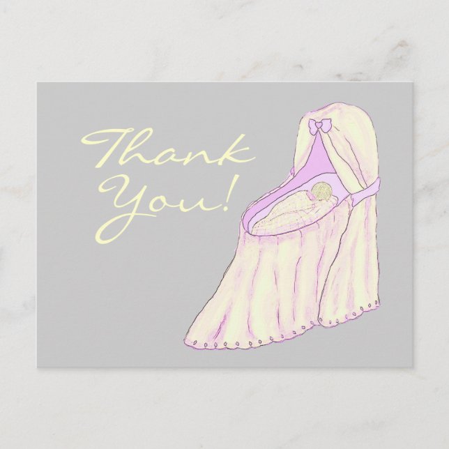 Dulces sueños Bebé Postales de Gracias (Anverso)