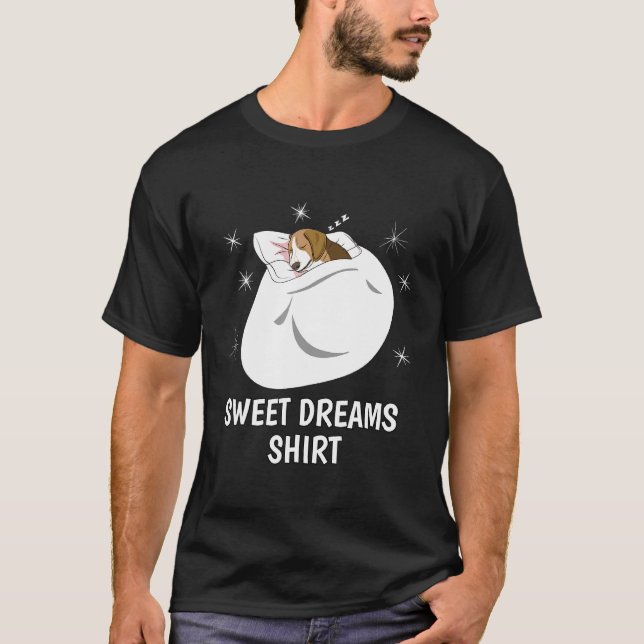 Dulces Sueños Camiseta De Dormir Pj Pijama Dormir  (Anverso)