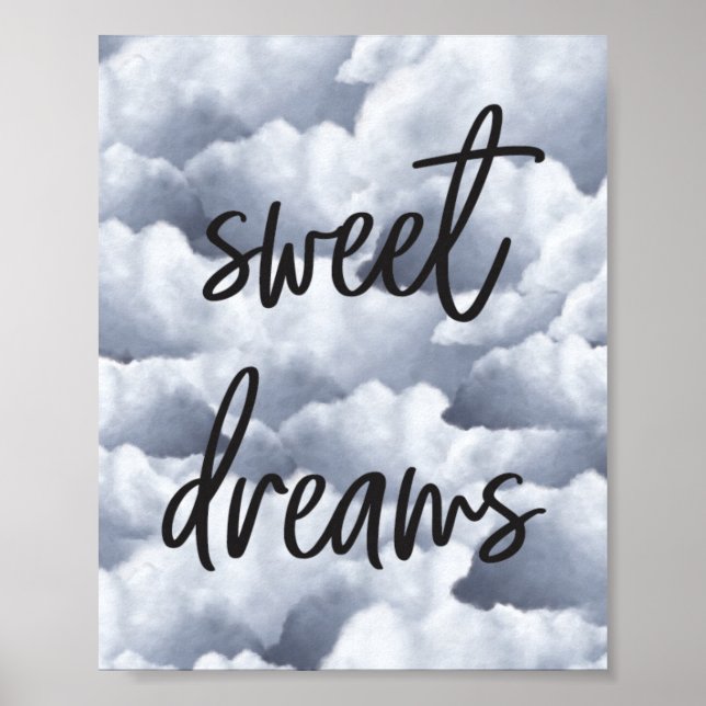 Dulces sueños - Nubes - Poster de arte de pared (Frente)