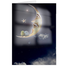 Dulces sueños y buena tarjeta para dormir