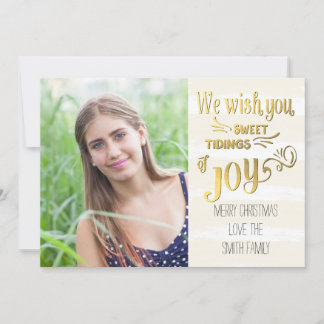 Dulces Tidajes De La Tarjeta De Fotos De Joy Holid