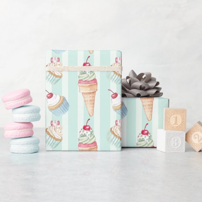 Dulces Tratamientos Papel de envolver (Baby Shower)