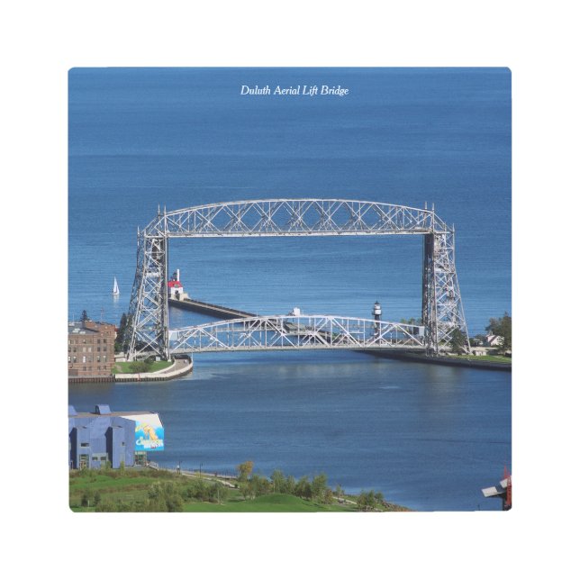 Duluth Aerial Lift Bridge Square arte mural metali (Anverso)
