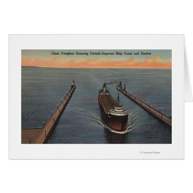 Duluth, MN - Vista del buque que entra en el avión (Anverso (Horizontal))