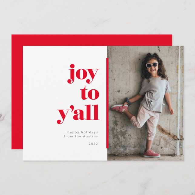 Dulzura sureña Alegría para todos Tarjeta de vacac (Anverso / Reverso)