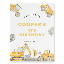 Dump Truck Boy Construction Truck Birthday Welcome