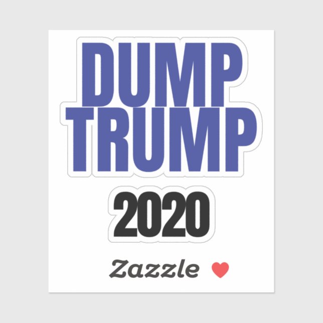 Dump Trump 2020 Pegatina 7 (Hoja)