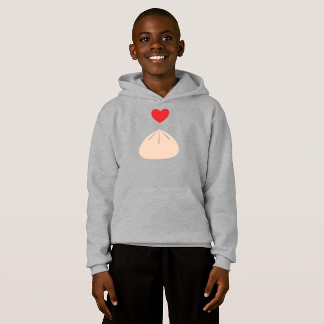 Dumpling Love Kids Unisex Pullover Hoodie (Anverso completo)