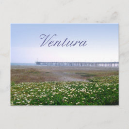 Dunas Ventura y postal de viaje por muelle