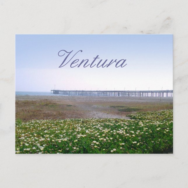 Dunas Ventura y postal de viaje por muelle (Anverso)
