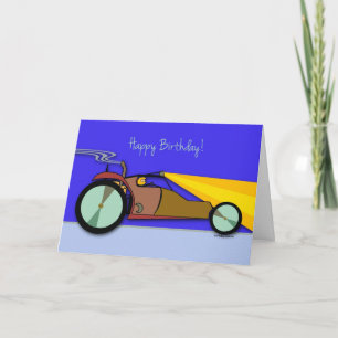 Dune Buggy en tarjeta de felicitación nocturna por