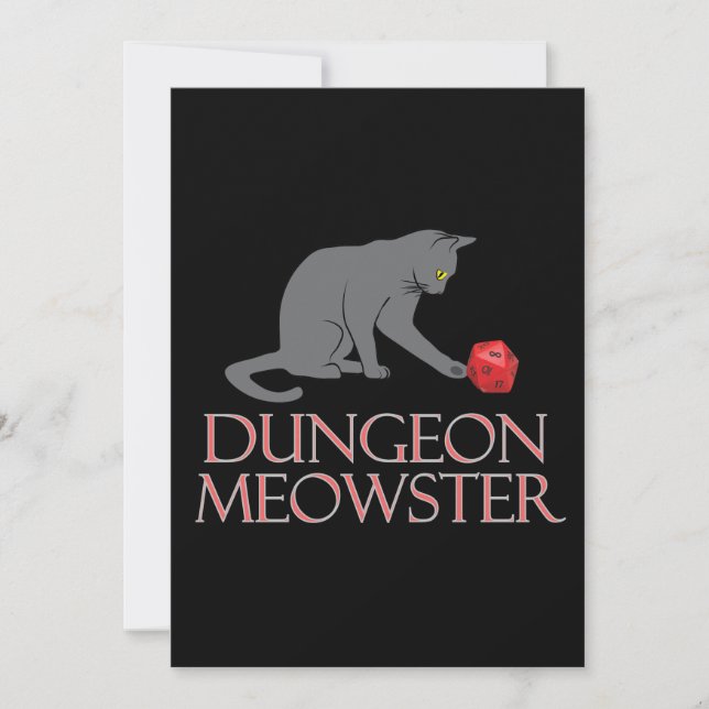 Dungeon Meowster Funny RPG Cat con dados (Anverso)