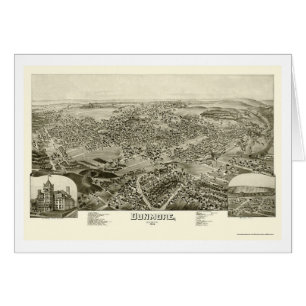 Dunmore, mapa panorámico del PA - 1892