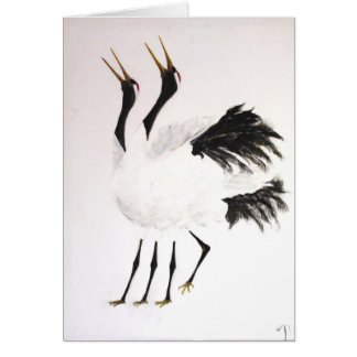 Dúo de las grúas Oro-beaked