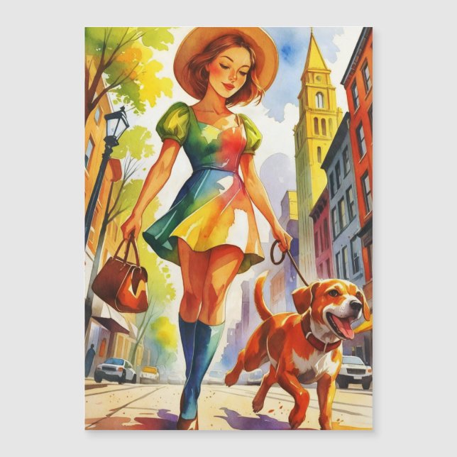 Dúo de paseo de perros  (Anverso)