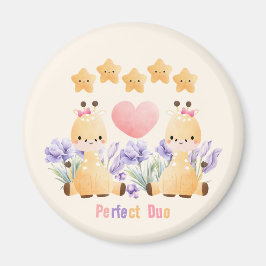 Dúo Perfecto | Imán de jirafa para parejas