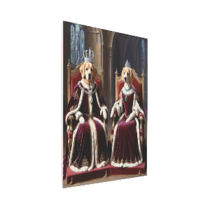 Dúo real de perro rey real y arte canino reina