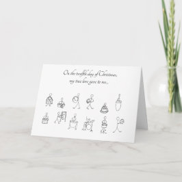 Duodécimo día de tarjeta de Navidad