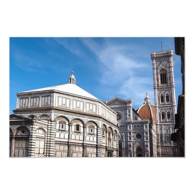 Duomo and Baptistry, Florencia foto print (Frente)