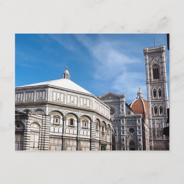 Duomo and Baptistry, postal de Florencia (Anverso)