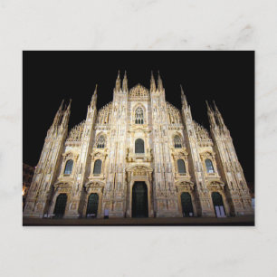 Duomo di Milano - Italia en postal nocturno