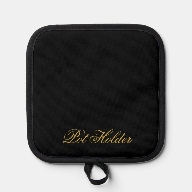 Durable Black Pot Holder for Safe Handling (Anverso)