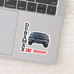 Duramax LBZ Pegatina de Camión Negro con rayas roj
