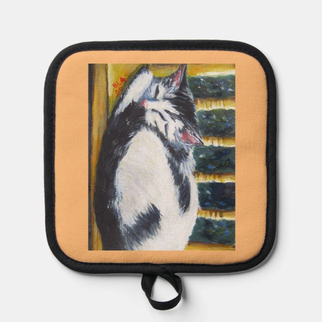 durmiendo sobre la silla Oven Mitts & Pot Holders (Anverso)