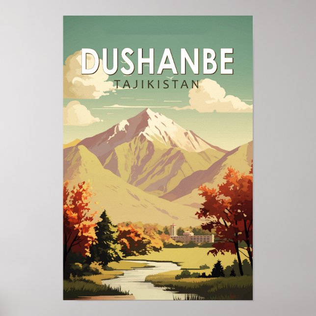 Dushanbe Tayikistán Viaje Arte Vintage (Frente)
