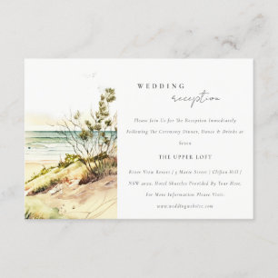 Dusky Coastal Beach Sun Seascape Wedding Recepción