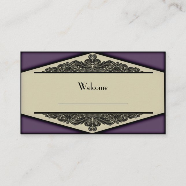 Dusky Purple Vintage, tarjetas de asiento de mesa (Anverso)