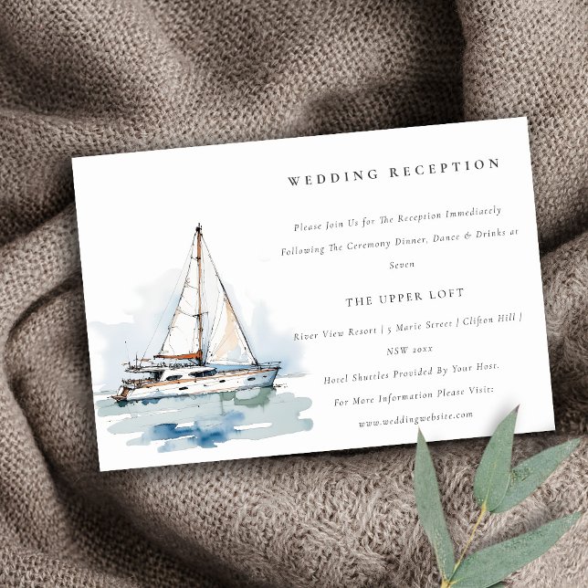 Dusky Sailboat Yacht Seascape Wedding Recepción (Subido por el creador)